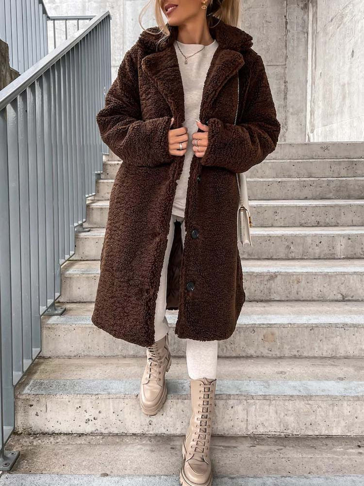 Drune | Teddy Coat Warme Lange Teddyjacke