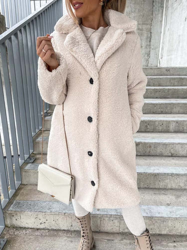 Drune | Teddy Coat Warme Lange Teddyjacke