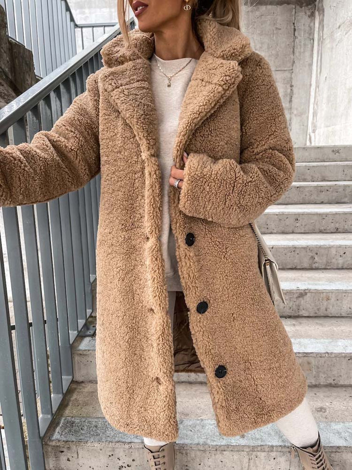 Drune | Teddy Coat Warme Lange Teddyjacke