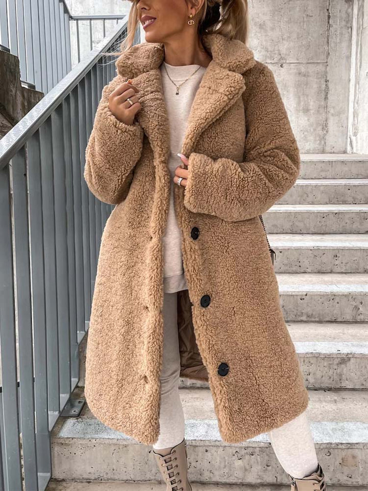 Drune | Teddy Coat Warme Lange Teddyjacke