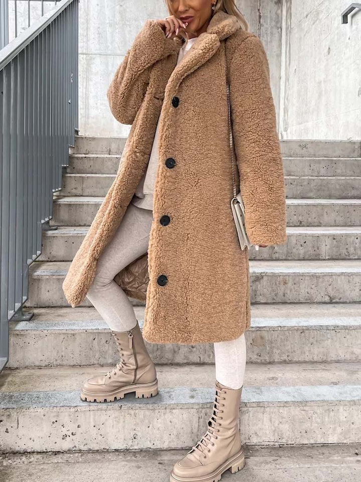 Drune | Teddy Coat Warme Lange Teddyjacke