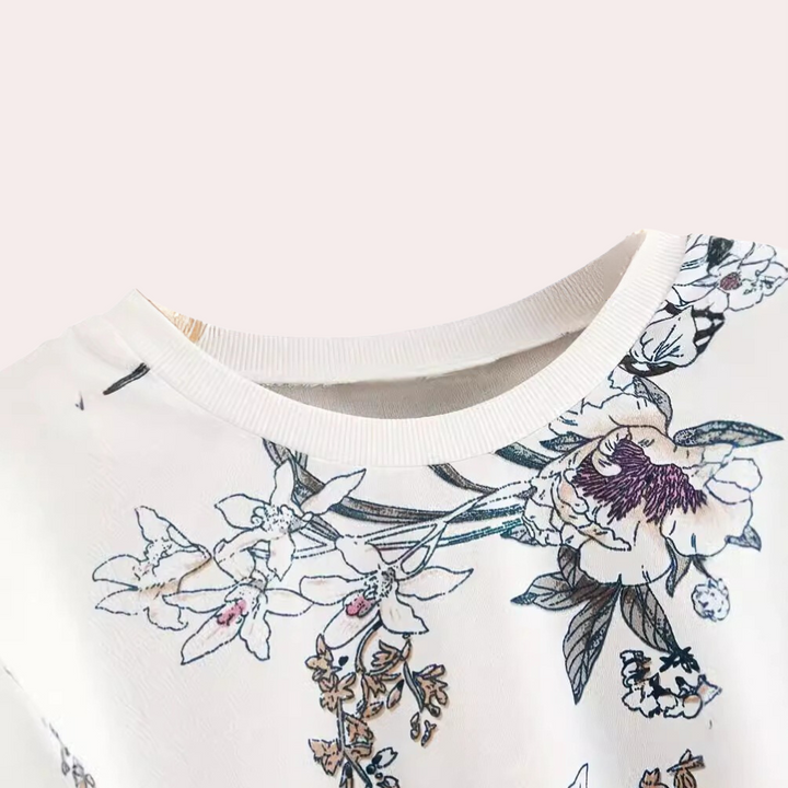Drune | Modischer Pullover mit Blumenmuster für Frauen