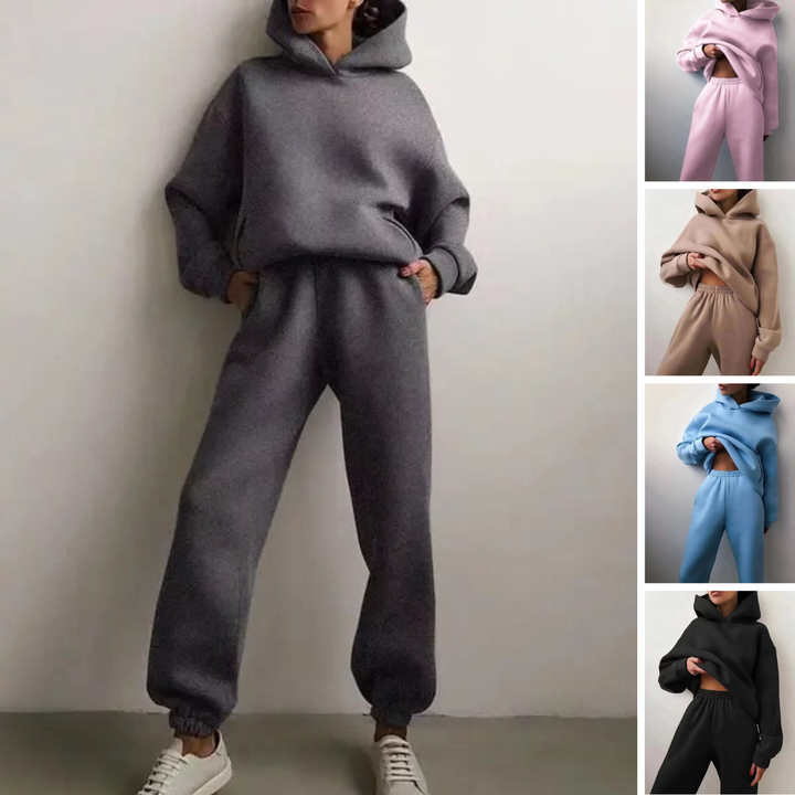 Drune | Bequeme Kapuzenpullover- und Jogginghosen-Set für Frauen