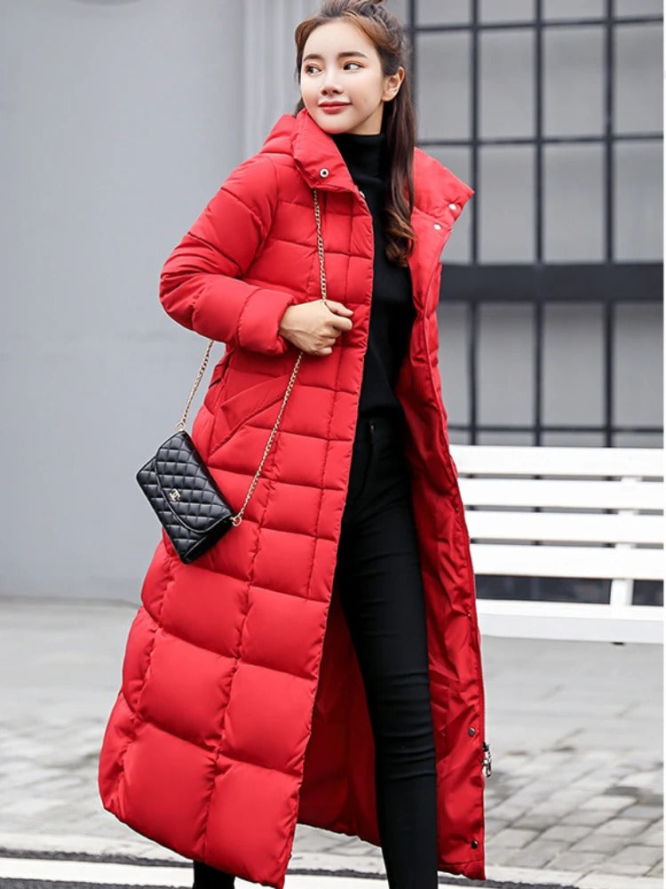 Drune | Stylischer Lange Puffer Mantel für Damen Wintermode