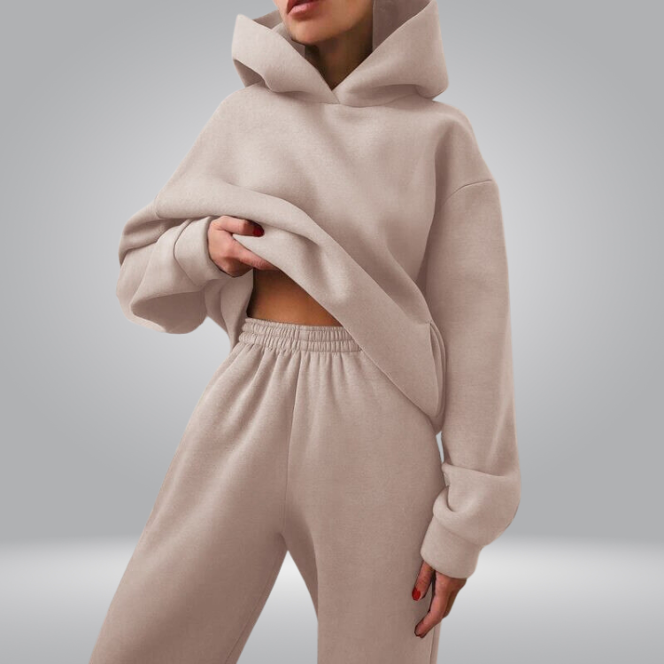 Drune | Trainingsanzug Lässiges 2-teiliges Hoodie & Sweatpants Set für Damen