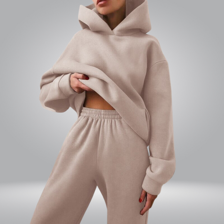Drune | Trainingsanzug Lässiges 2-teiliges Hoodie & Sweatpants Set für Damen