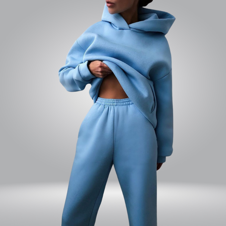 Drune | Trainingsanzug Lässiges 2-teiliges Hoodie & Sweatpants Set für Damen