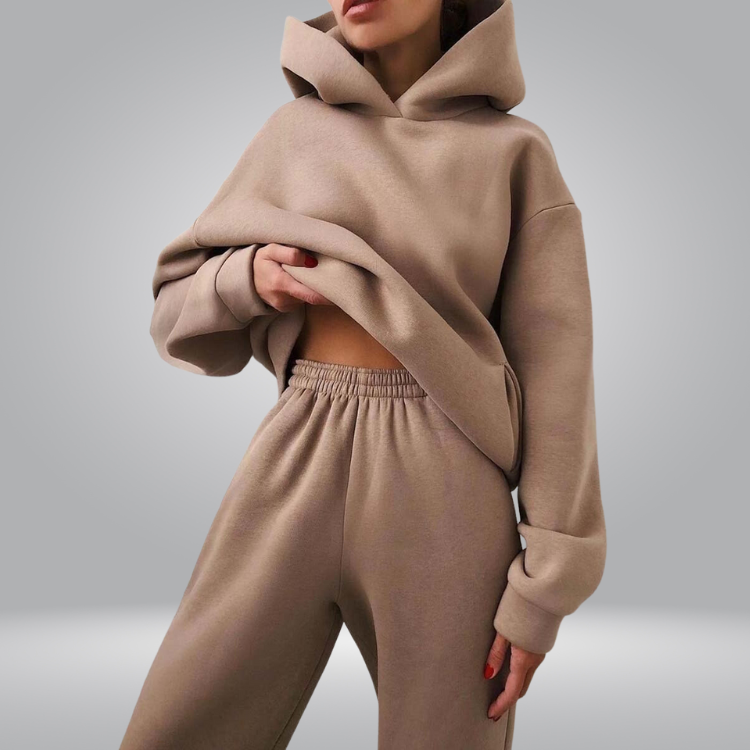 Drune | Trainingsanzug Lässiges 2-teiliges Hoodie & Sweatpants Set für Damen