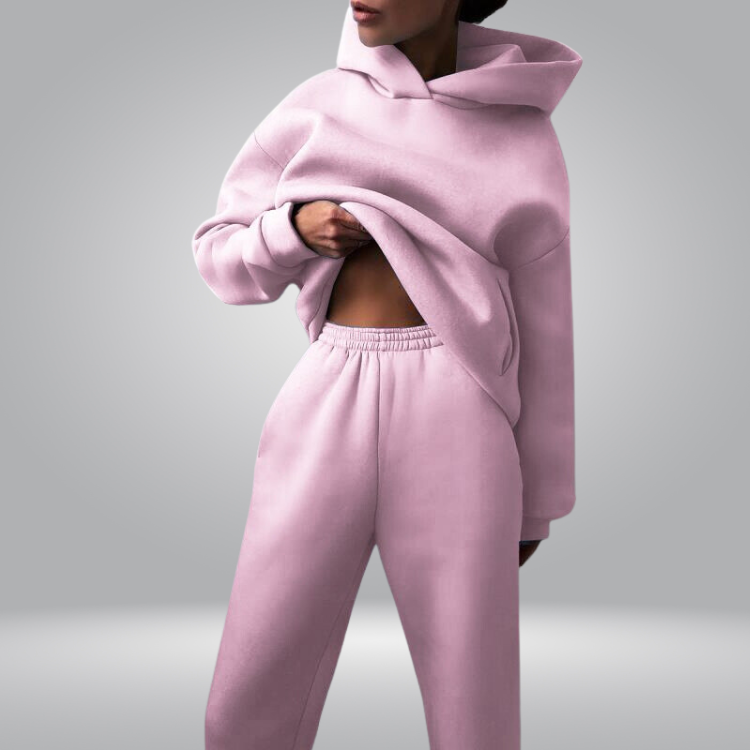 Drune | Trainingsanzug Lässiges 2-teiliges Hoodie & Sweatpants Set für Damen