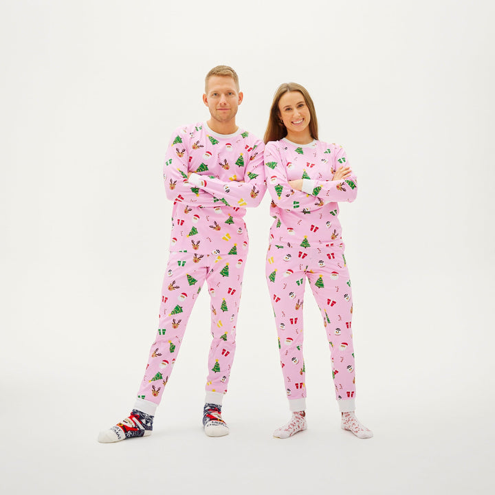 Drune | Die pinkfarbene Weihnachts-Pyjama - Herren