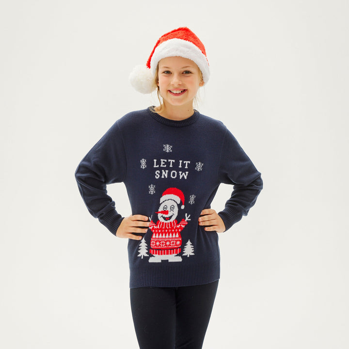 Drune | Let It Snow Weihnachtspullover - Kinder