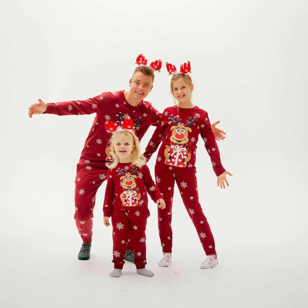 Drune | Rudolfs süßer Weihnachts-Pyjama Rot - Herren