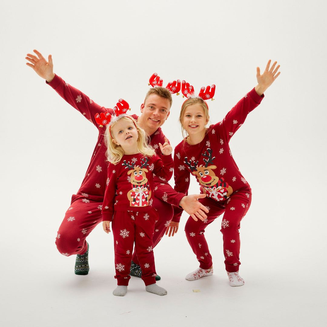 Drune | Rudolfs süßer Weihnachts-Pyjama Rot - Herren