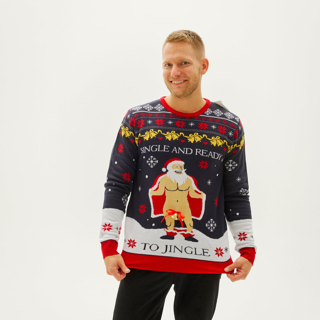 Drune | Der Single und Bereit zu Jingle Weihnachts-Pullover - Herren