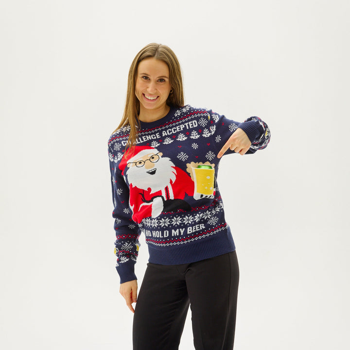 Drune | Ho Ho Hold My Beer Sweatshirt - Damen