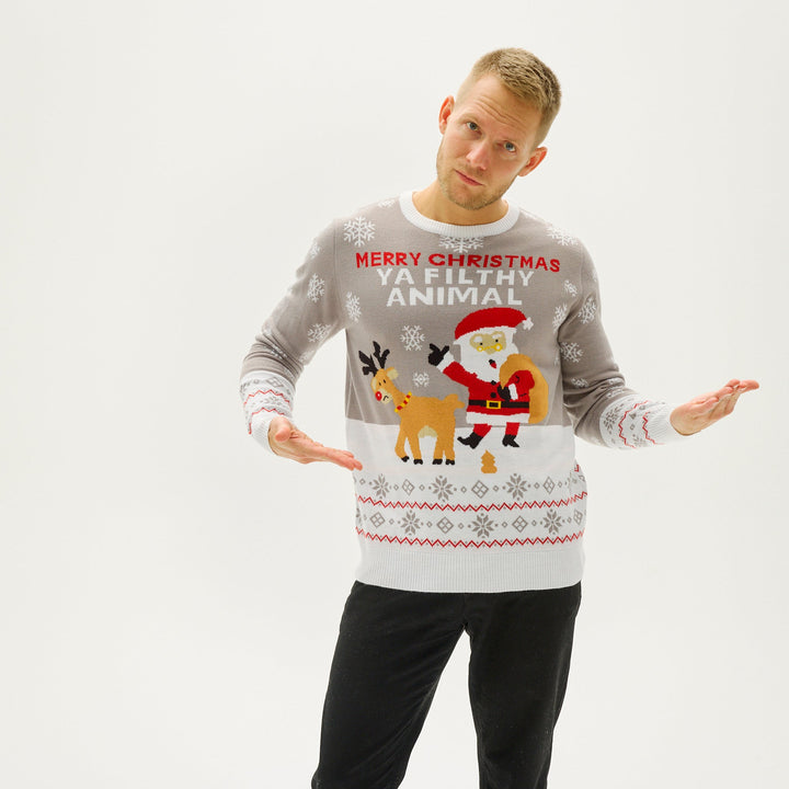 Drune | Ya Filthy Animal Weihnachts-Pullover - Herren