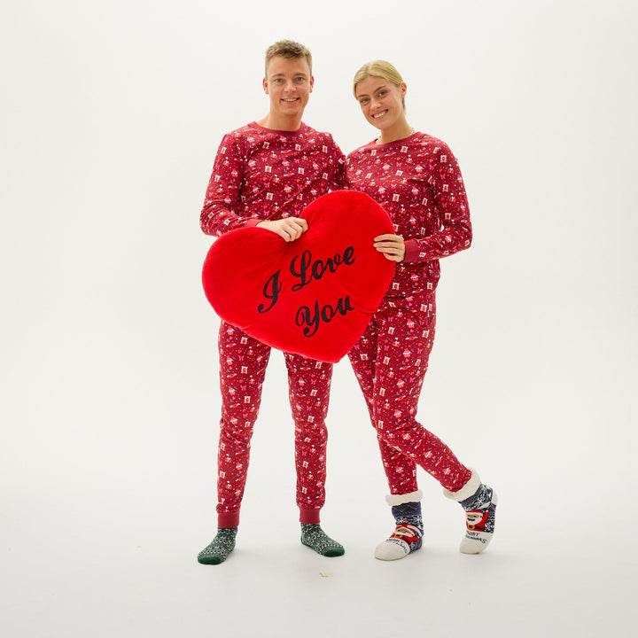Drune | Valentinstag Weihnachts-Pyjama Rot - Kinder