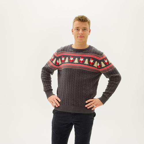 Drune | Santas Kabelstrickpullover - Herren