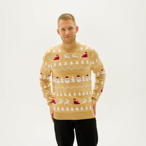 Drune | Der stilvolle Weihnachtspullover Beige - Herren