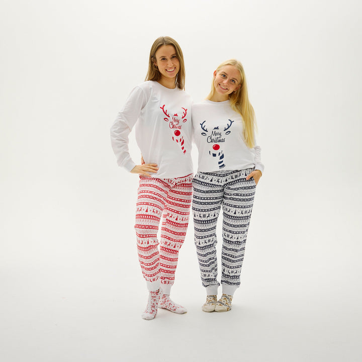 Drune | Süßes Weihnachts-Pyjama Rot - Damen