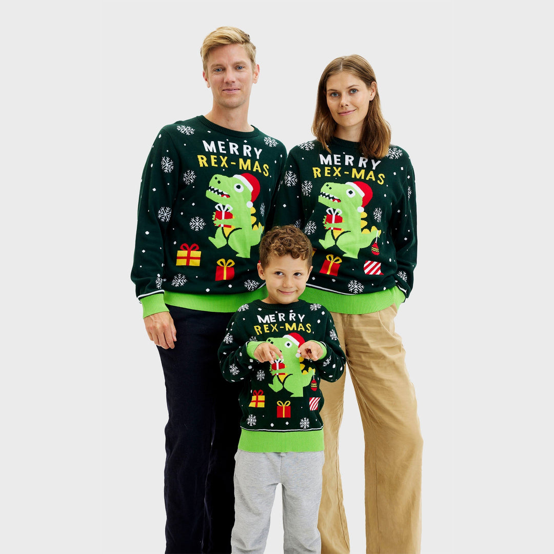 Drune | Lustiger Dino Weihnachtspullover - Herren