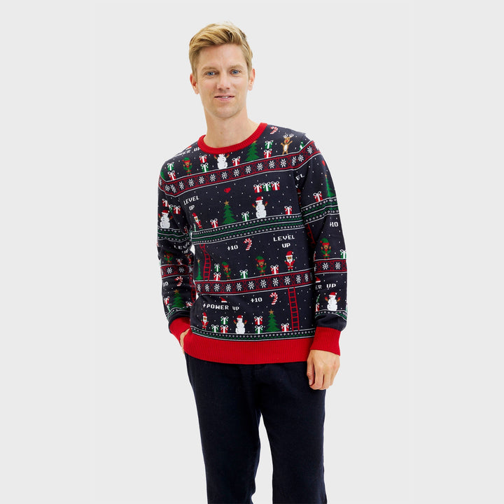 Drune | Vintage Gamer Weihnachtspullover - Herren