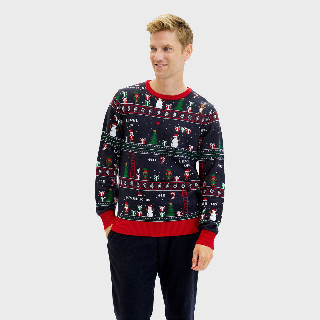 Drune | Vintage Gamer Weihnachtspullover - Herren