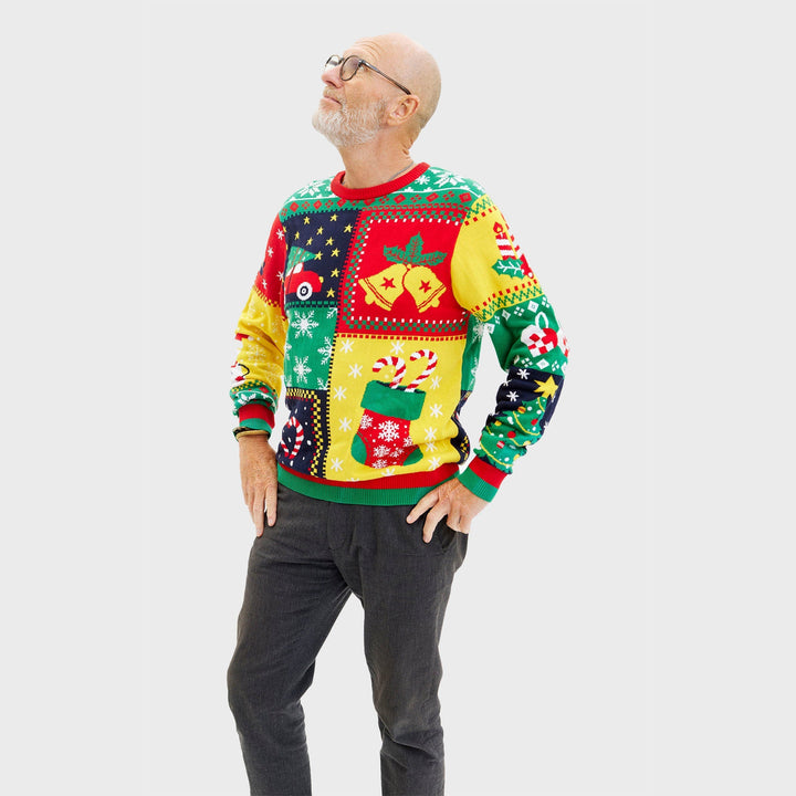 Drune | Der Patchwork Weihnachts-Pullover - Herren