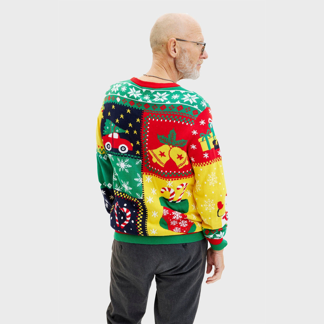 Drune | Der Patchwork Weihnachts-Pullover - Herren
