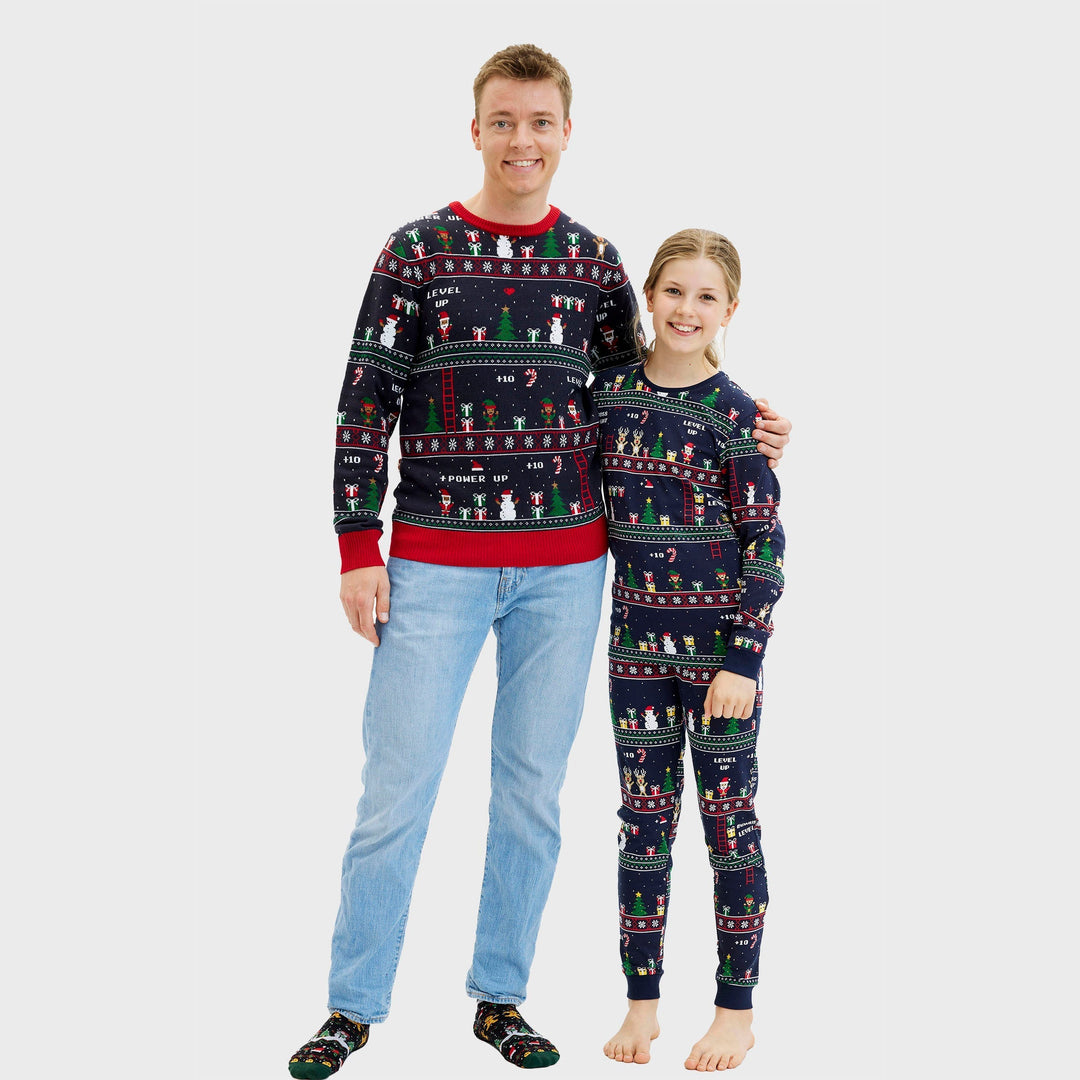 Drune | Vintage Gamer Weihnachts-Pyjama - Herren