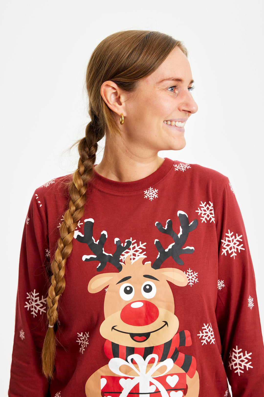 Drune | Rudolfs Süßes Weihnachts-Pyjama Rot - Damen