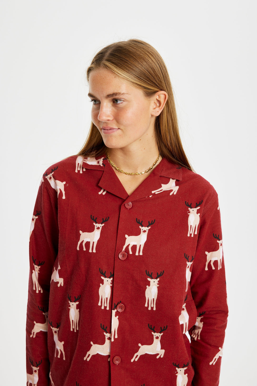 Drune | Rentier Weihnachts-Pyjama Flanell - Damen