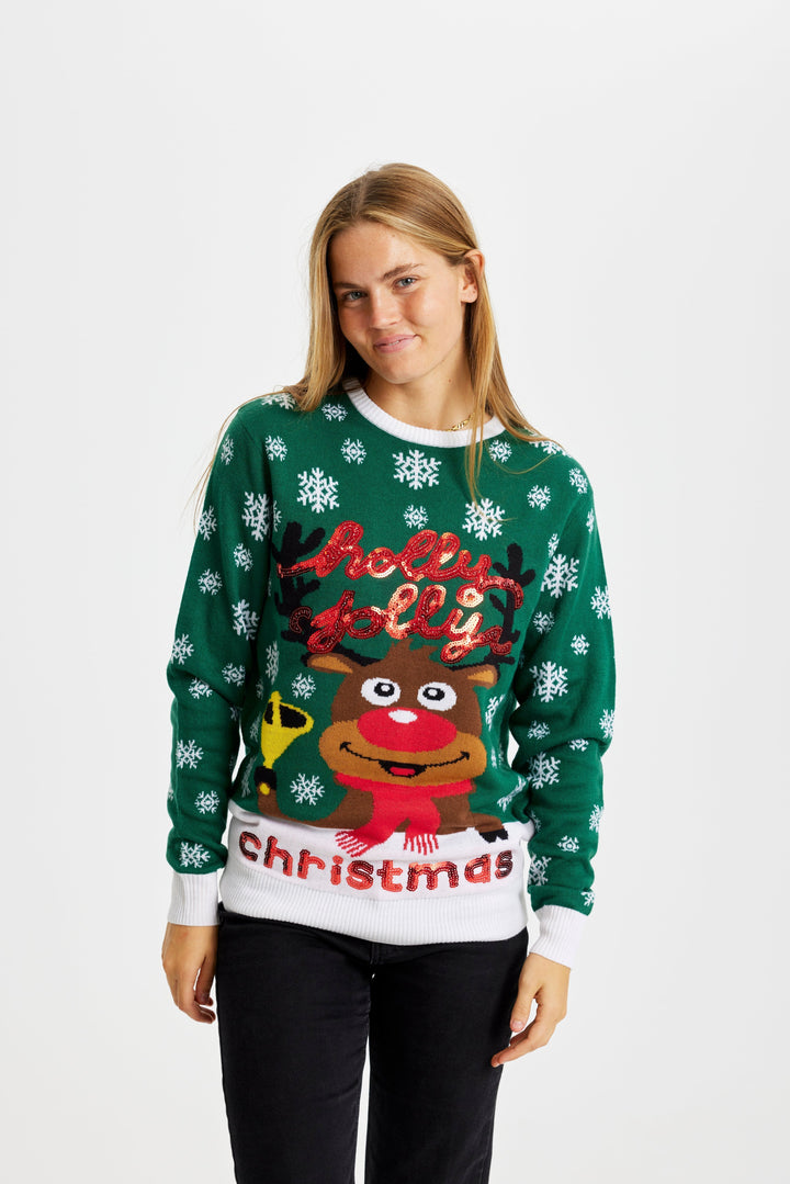 Drune | Holly Jolly Christmas Weihnachts-Pullover - Damen