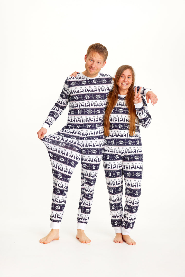 Drune | Rentier Weihnachts-Pyjama Navy - Herren