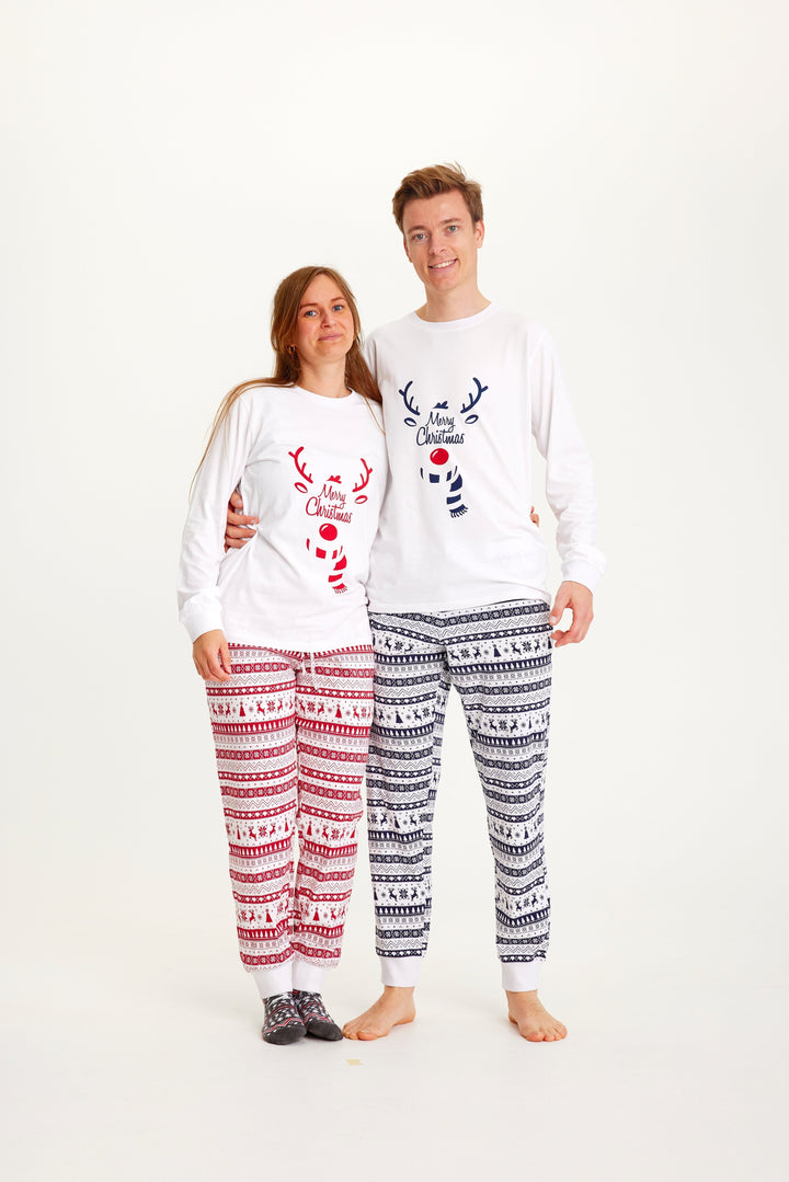 Drune | Süßer Weihnachts-Pyjama Blau - Herren