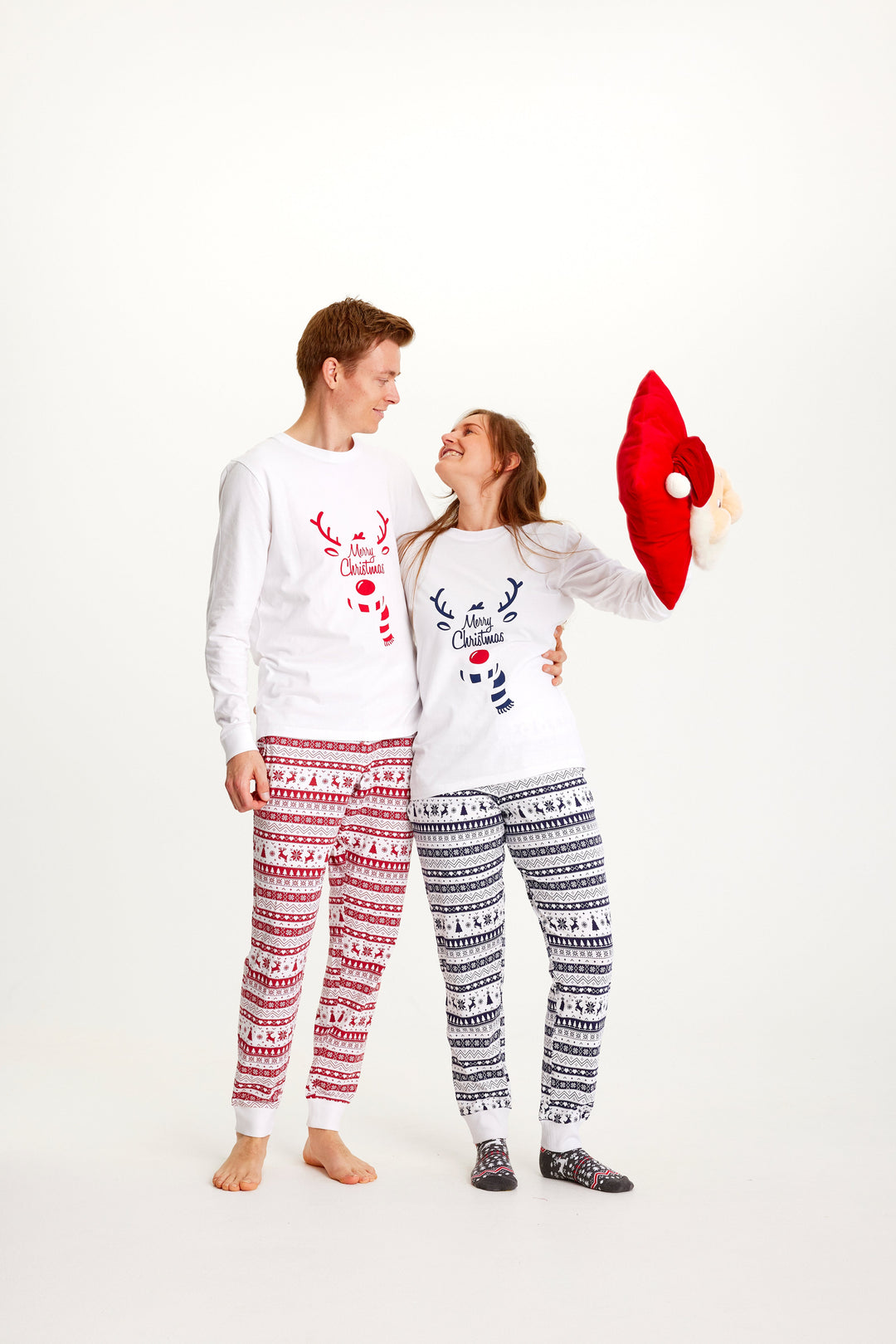 Drune | Süßer Weihnachts-Pyjama Blau - Herren