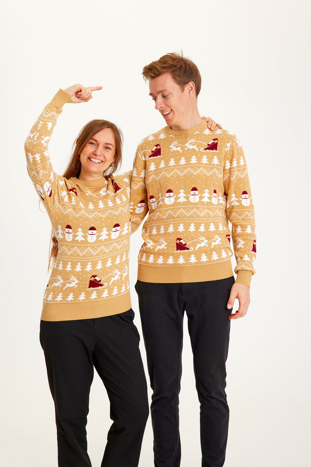 Drune | Der stilvolle Weihnachtspullover Beige - Damen