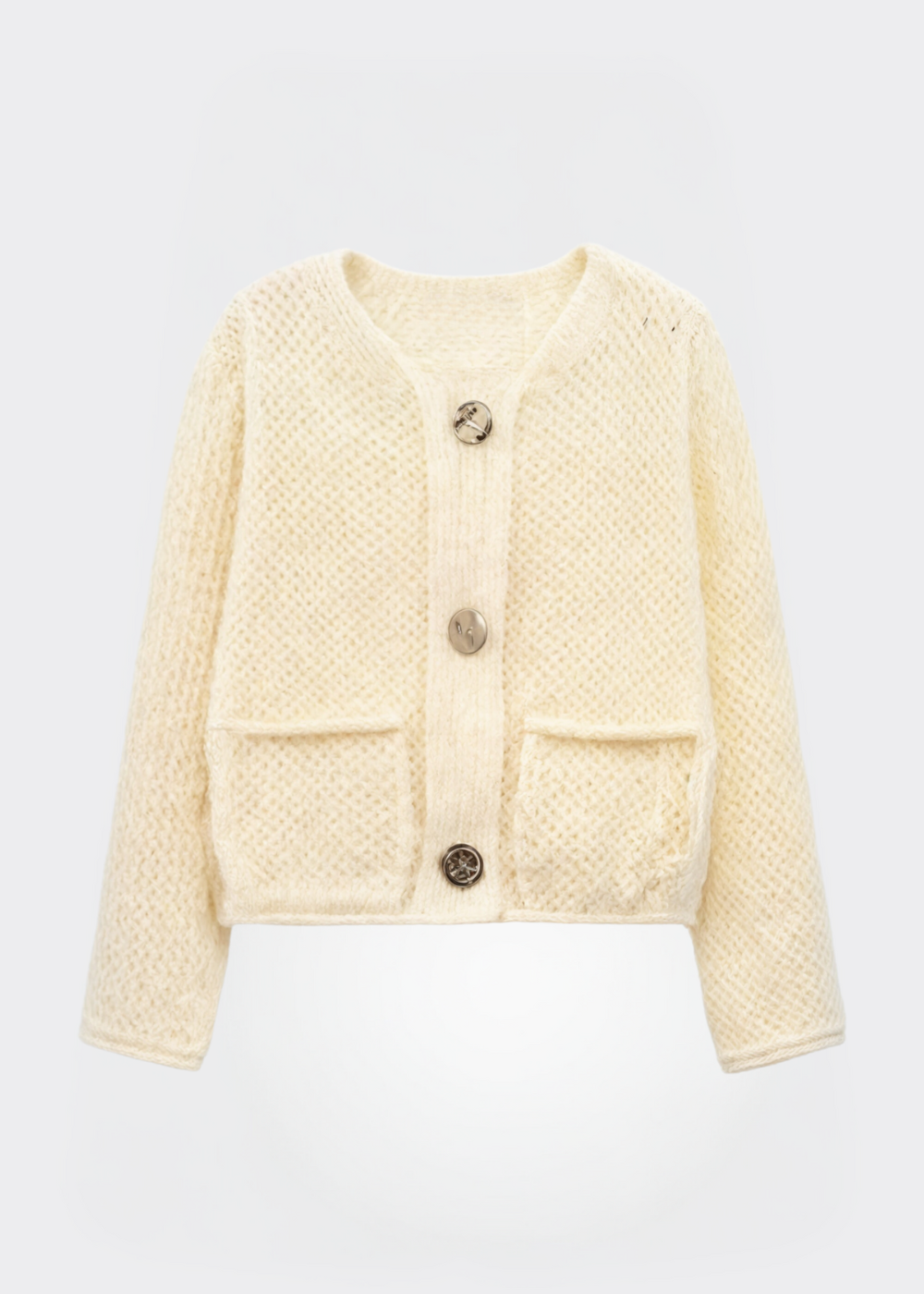 Drune | Damen Strickjacke mit Knöpfen und weicher Textur