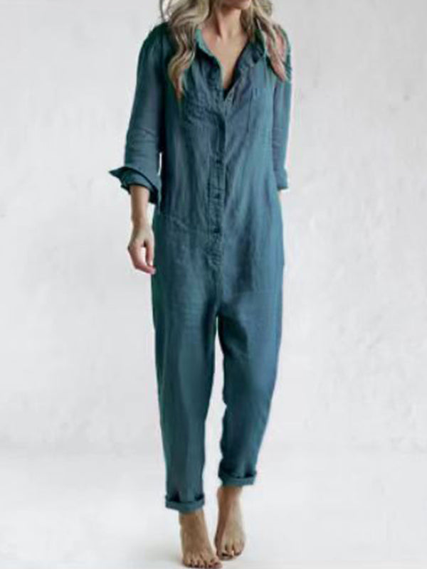Drune | Loose Fit Button Up Langärmeliger Drune | Damenbekleidung