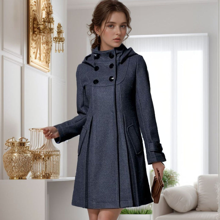 Drune | Kapuze Halb Lang Trenchcoat Damenmäntel