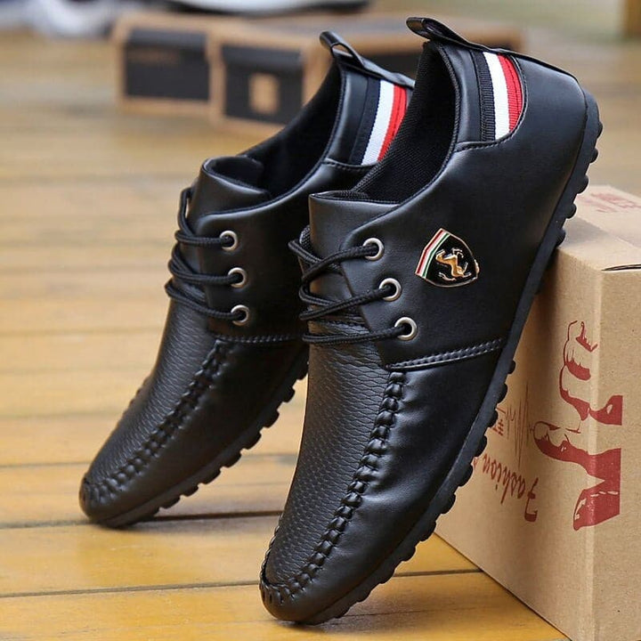 Drune | Schuhe Atmungsaktiv Und Bequem Rutschfeste Gummisohle Mokassin Zehen Schnürung