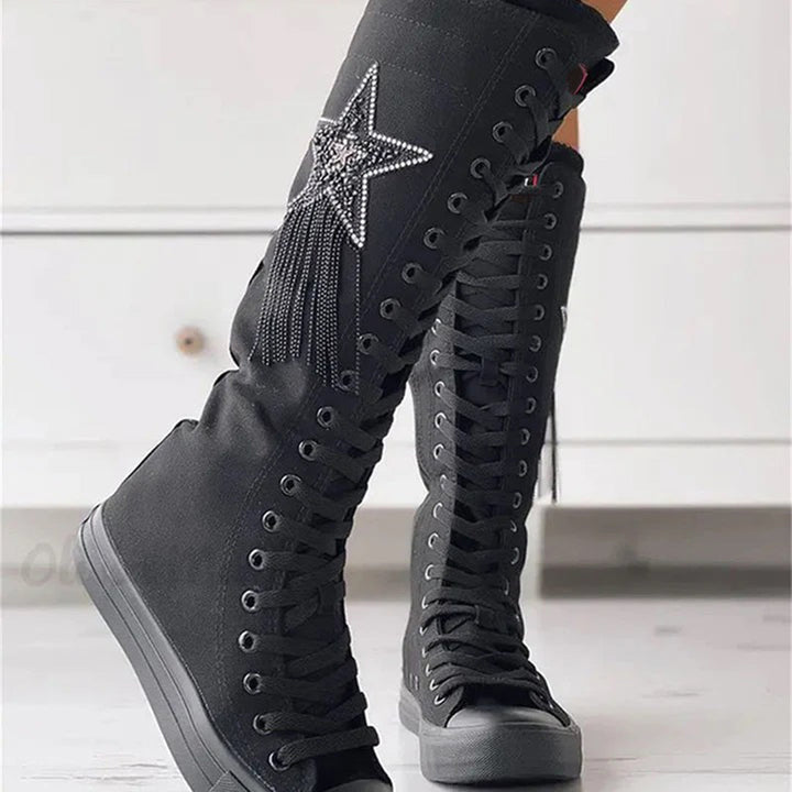 Schnürstiefel mit Quasten Drune