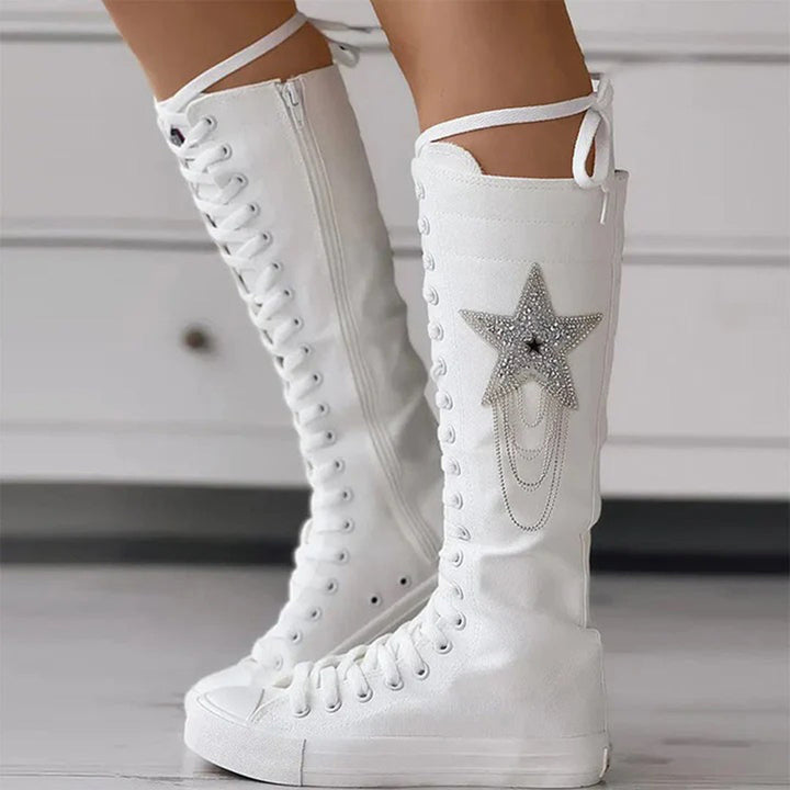 Schnürstiefel mit Quasten Drune