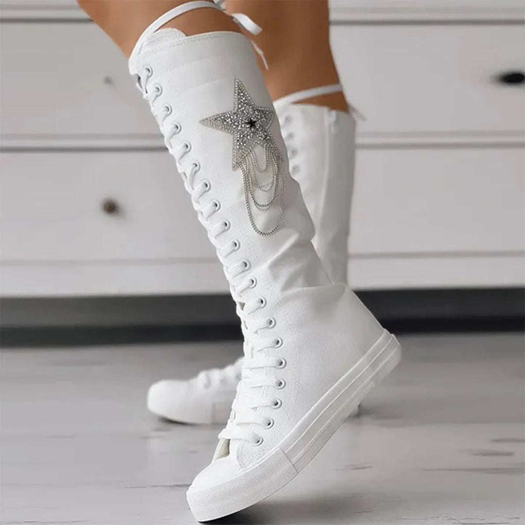 Schnürstiefel mit Quasten Drune