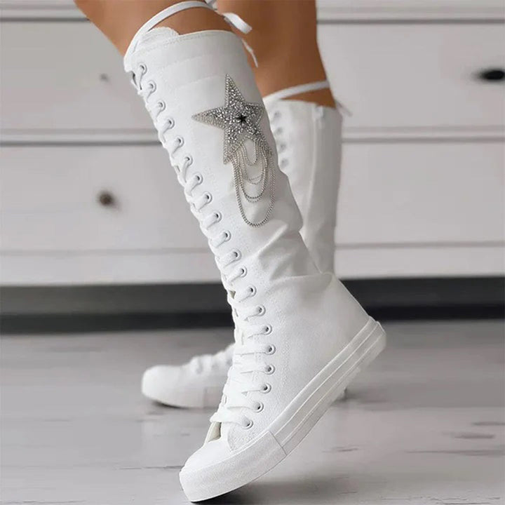 Schnürstiefel mit Quasten Drune