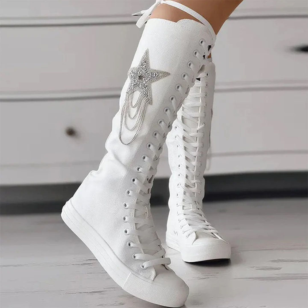 Schnürstiefel mit Quasten Drune