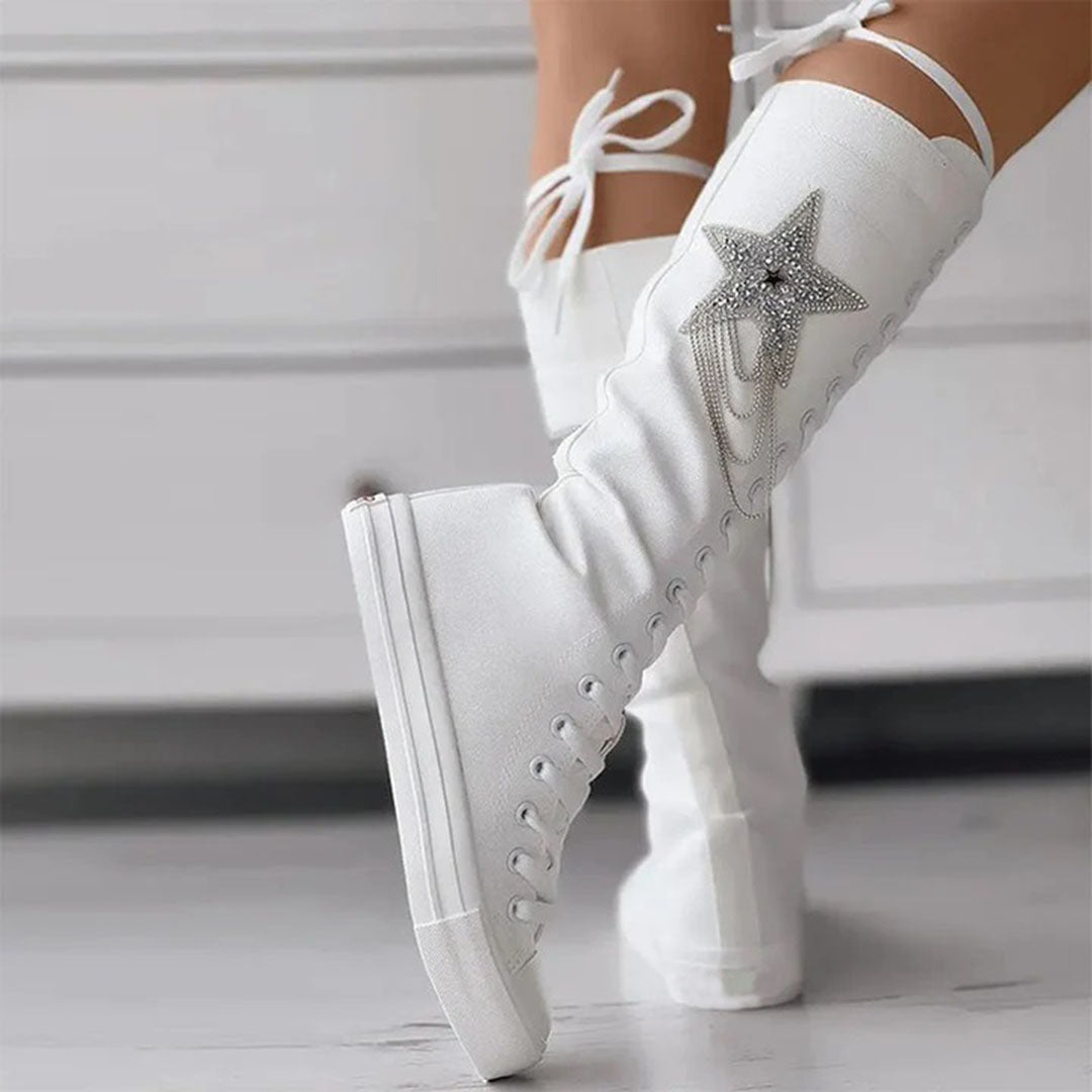 Schnürstiefel mit Quasten Drune