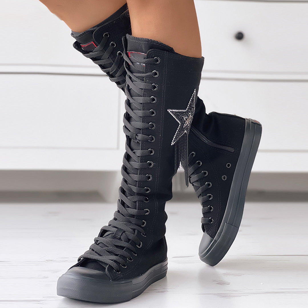 Schnürstiefel mit Quasten Drune