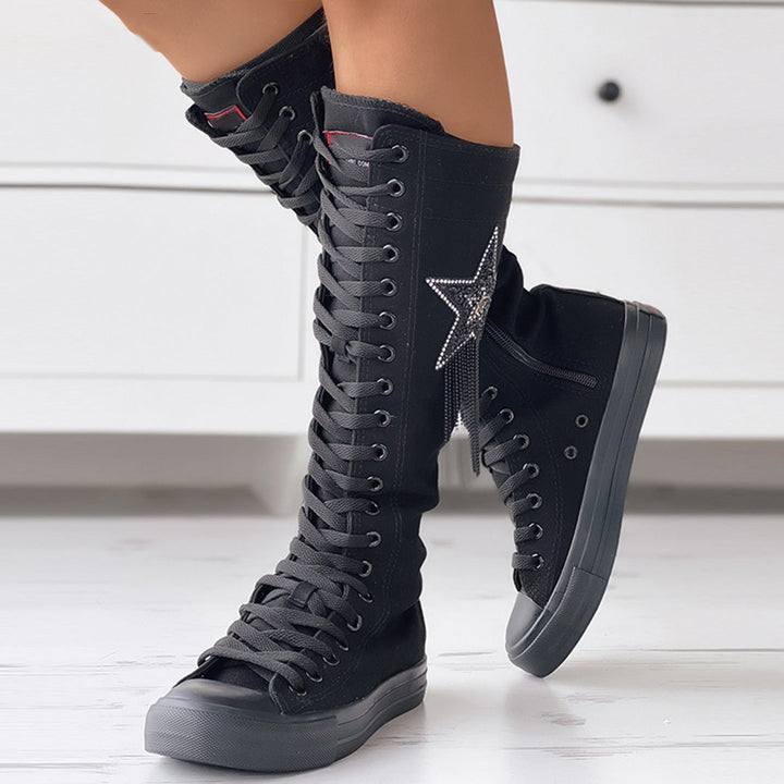 Schnürstiefel mit Quasten Drune