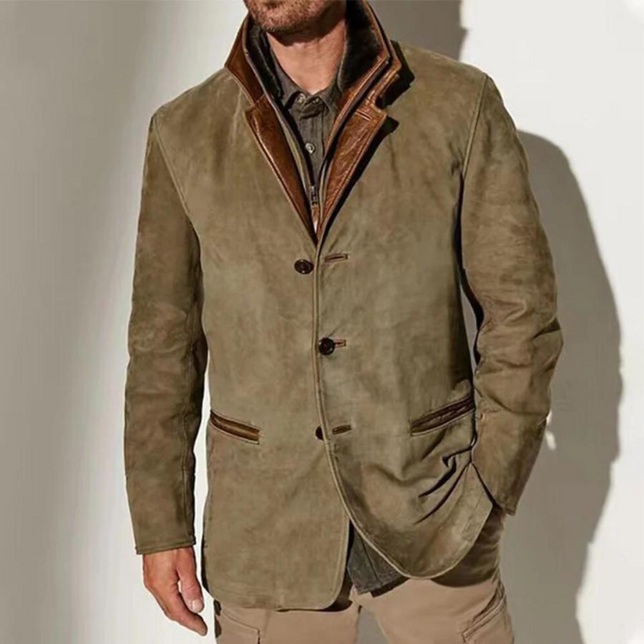 Drune | Herren Vintage Mantel mit Knopfverschluss und Daunenfüllung
